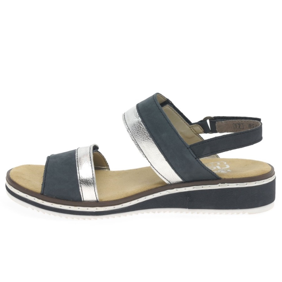 Rieker Saints Naisten Wedge Heel Sandaalit Pacific