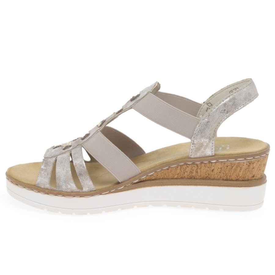 Rieker Sorella Naisten Wedge Heel Sandaalit Rose