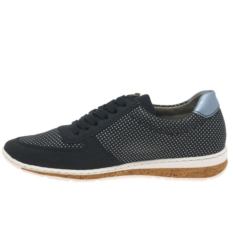 Rieker Tiva Naisten Casual Sports Trainers Pacific