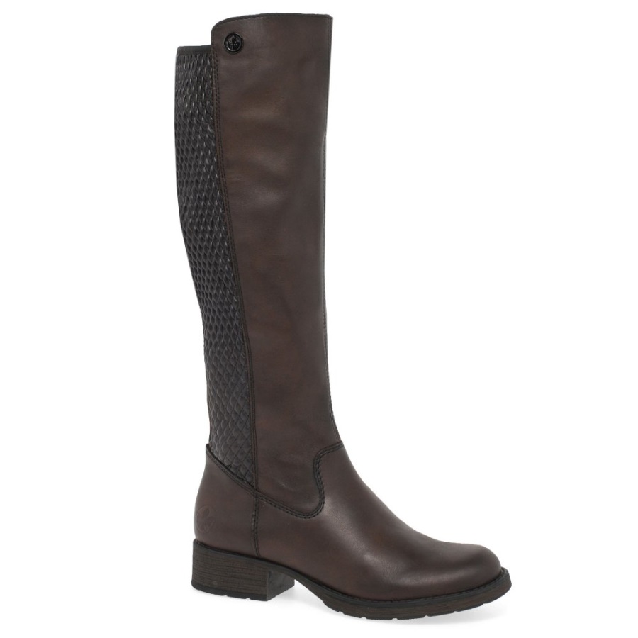 Rieker Utah Naisten Polvi Korkeat Saappaat Kastanja