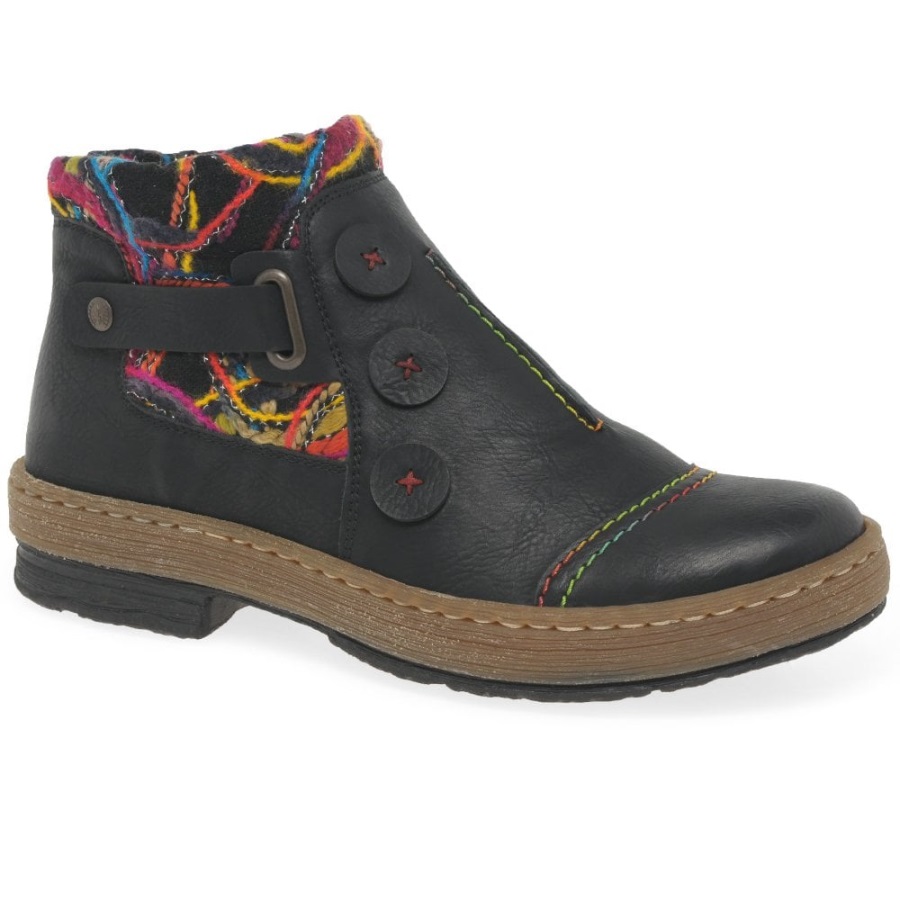 Rieker Zena Naisten Nilkkurit Mustat