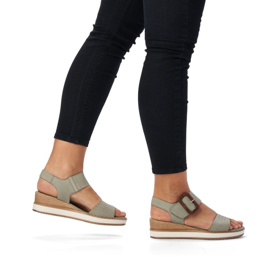 Rieker Remonte D6453 Naisten Sandaalit Vihreät