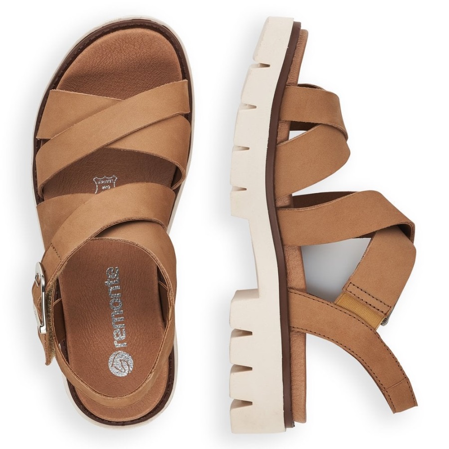 Rieker Remonte D7951 Naisten Sandaalit Beige