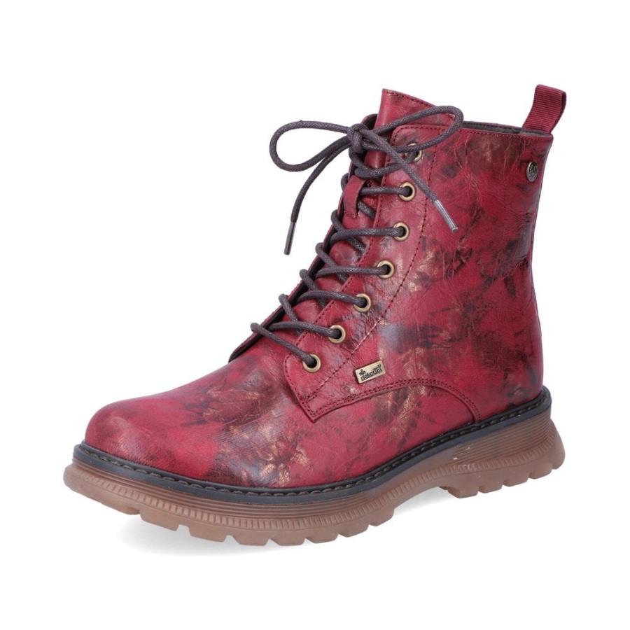 Rieker 92810 Naisten Saappaat Punaiset