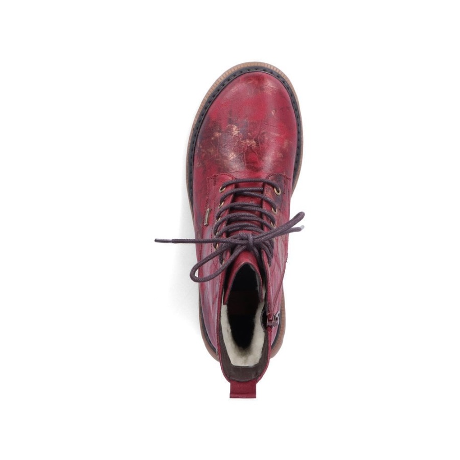 Rieker 92810 Naisten Saappaat Punaiset