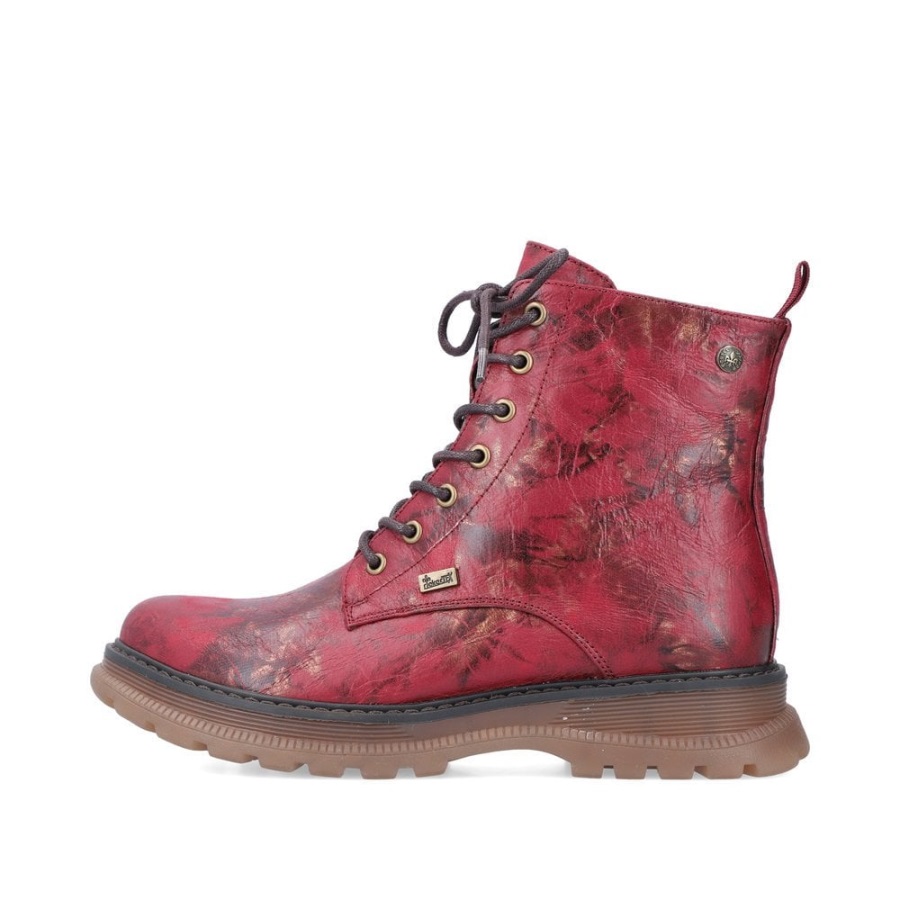 Rieker 92810 Naisten Saappaat Punaiset