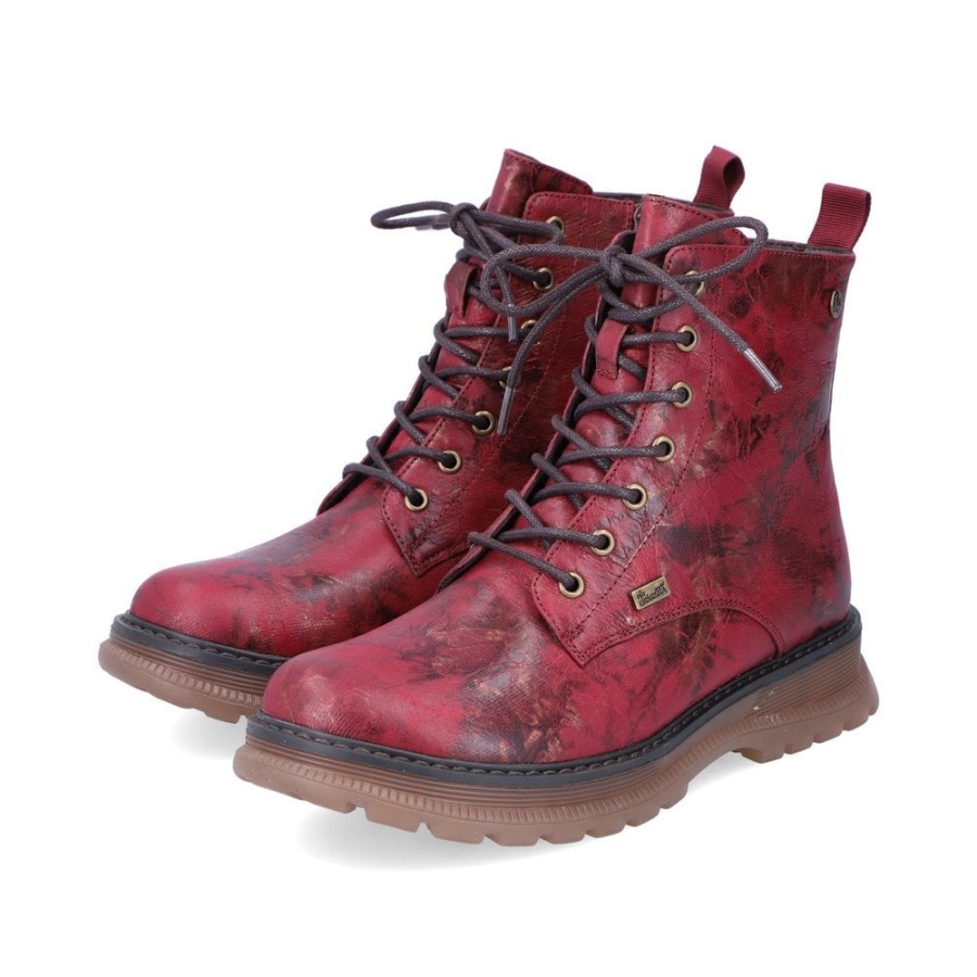 Rieker 92810 Naisten Saappaat Punaiset