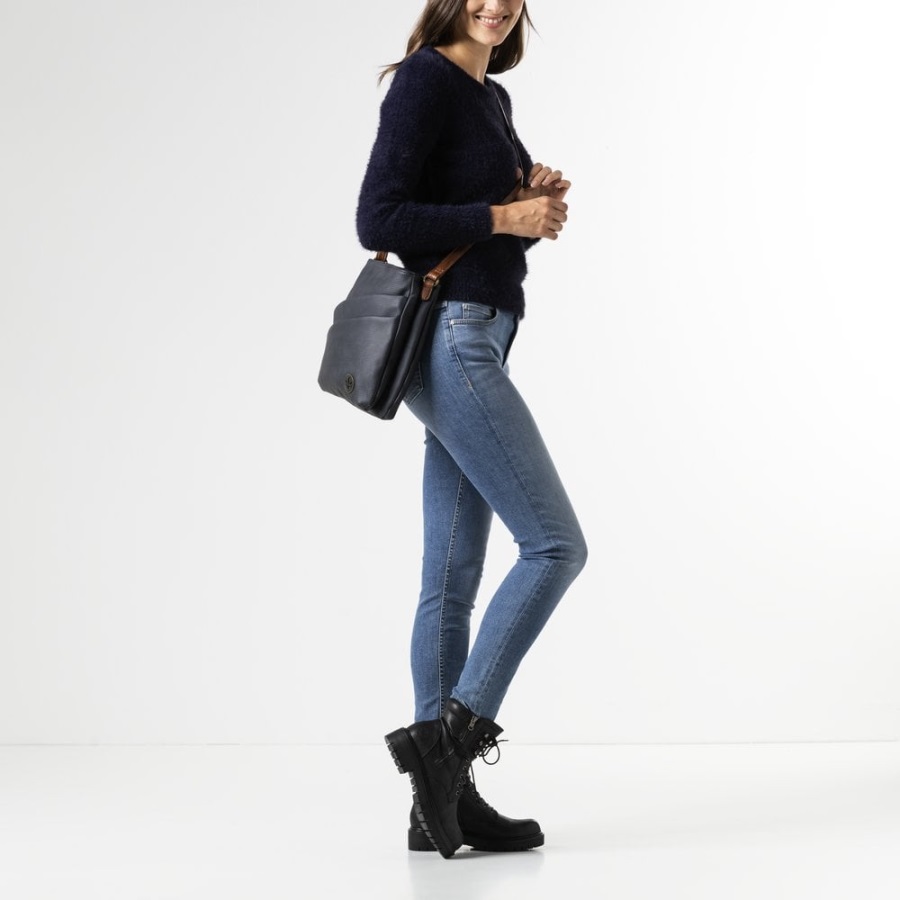 Rieker H1005-14 Naisten Sininen Vetoketjullinen Käsilaukku Sininen