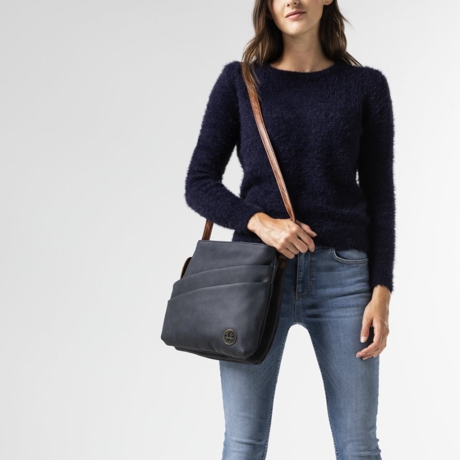 Rieker H1005-14 Naisten Sininen Vetoketjullinen Käsilaukku Sininen