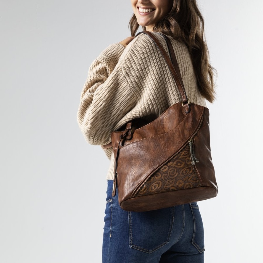 Rieker H1025-22 Naisten Ruskea Vetoketjullinen Käsilaukku Ruskea