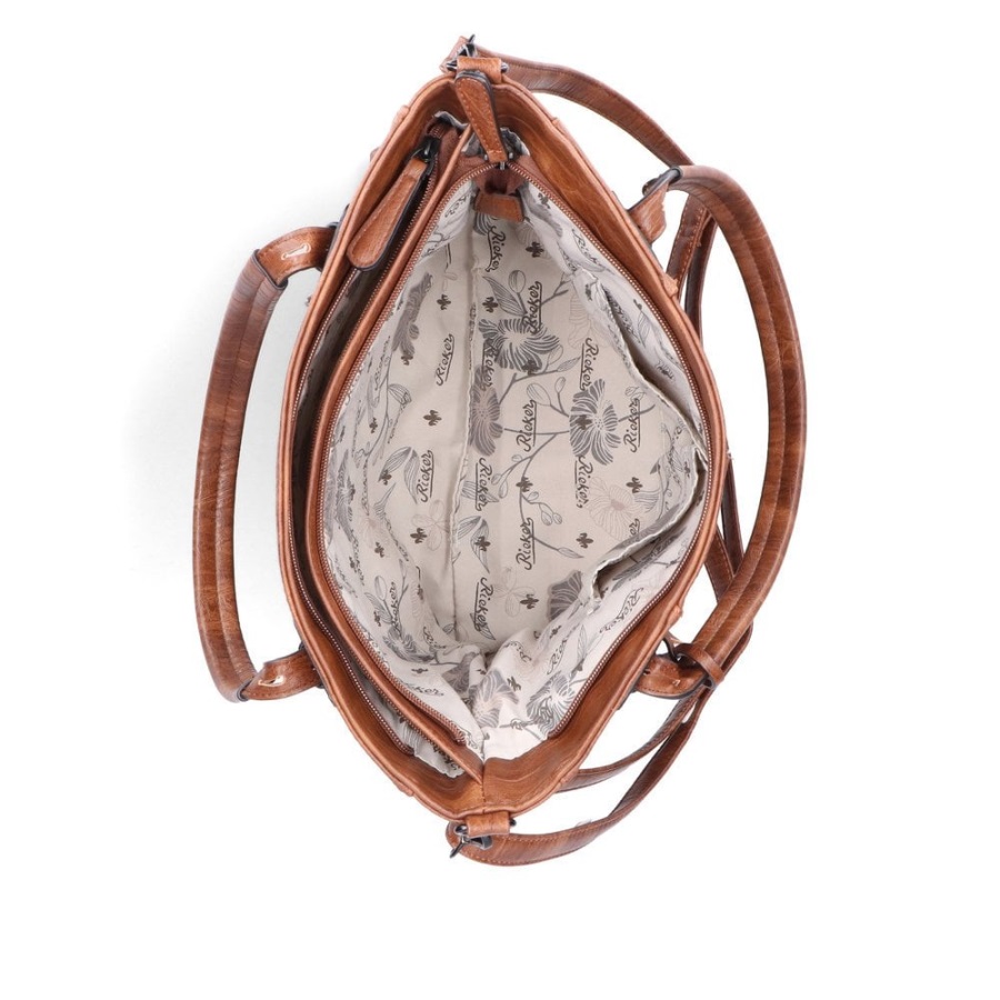 Rieker H1083-22 Naisten Ruskea Vetoketjullinen Käsilaukku Ruskea