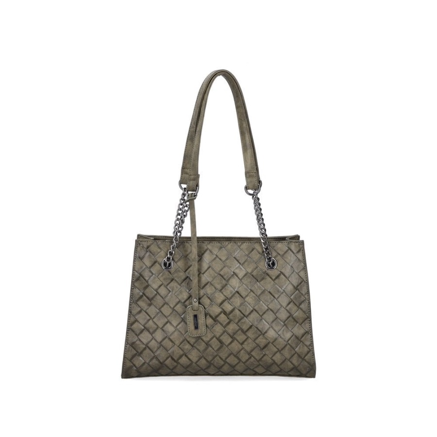 Rieker H1336-54 Naisten Vihreä Vetoketjullinen Käsilaukku Vihreä