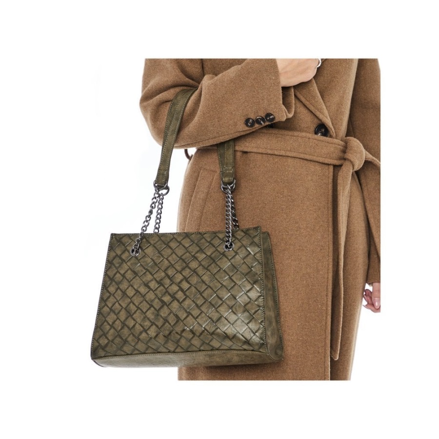 Rieker H1336-54 Naisten Vihreä Vetoketjullinen Käsilaukku Vihreä