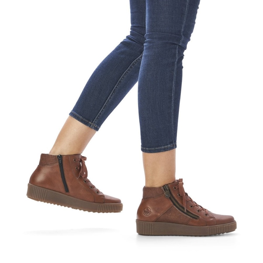 Rieker M6434 Naisten Ruskeat Saappaat