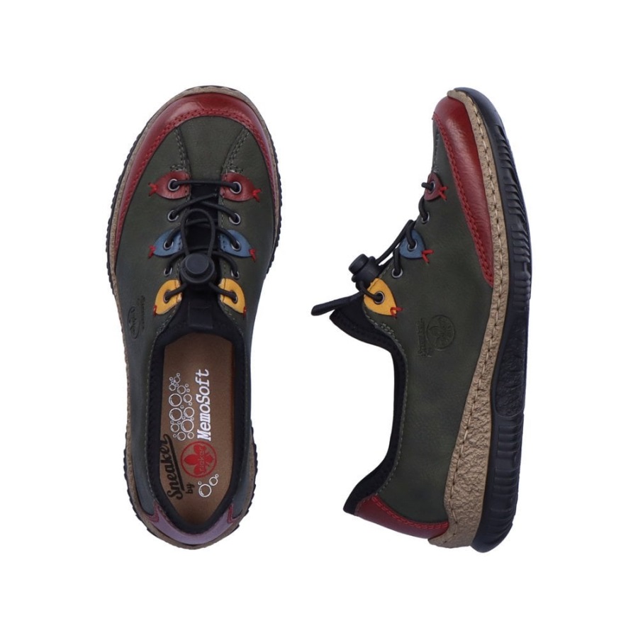 Rieker N3271 Naisten Kengät Vihreät