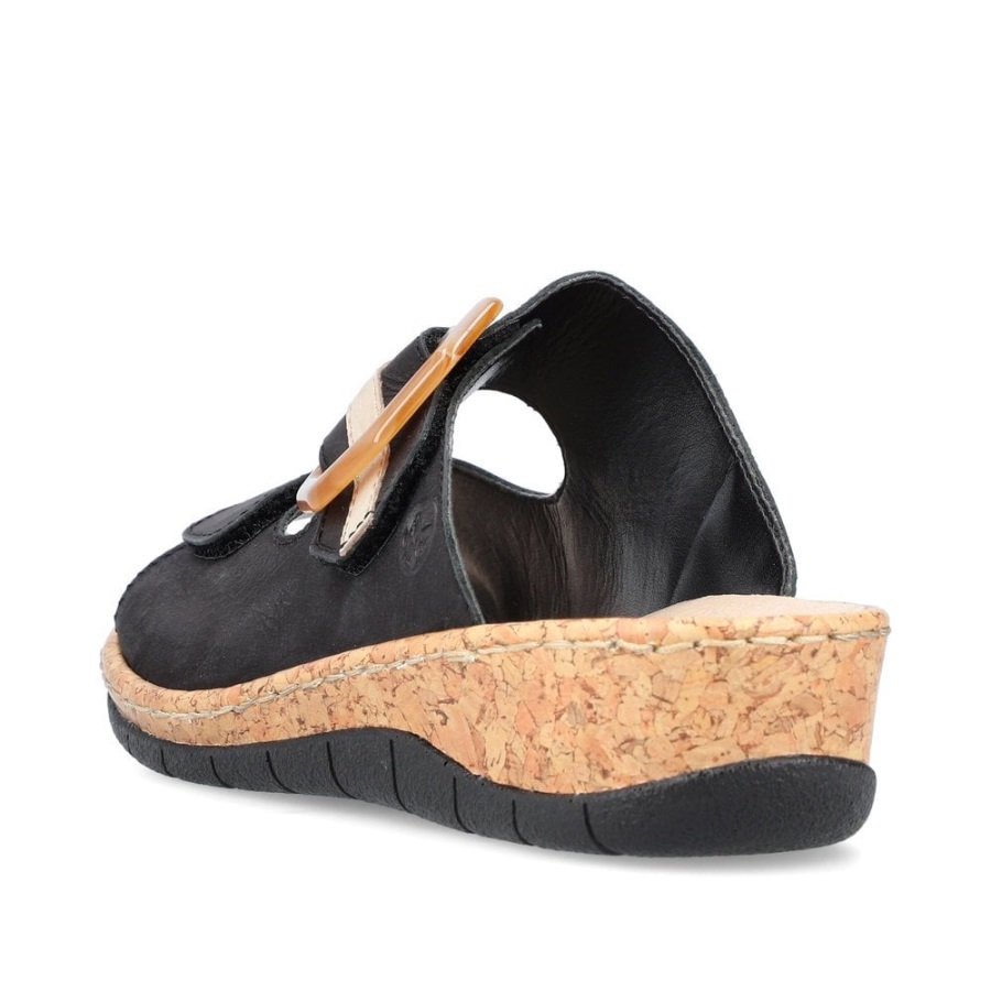 Rieker V7150 Naisten Sandaalit Mustat