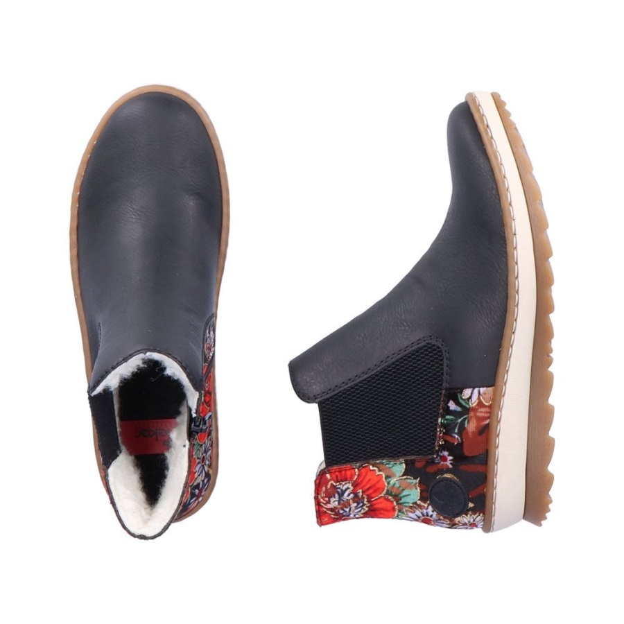 Rieker Z8689 Naisten Nilkkurit Mustat