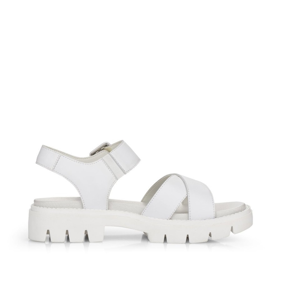 Rieker Valkoiset Remonte D7950 Naisten Sandaalit