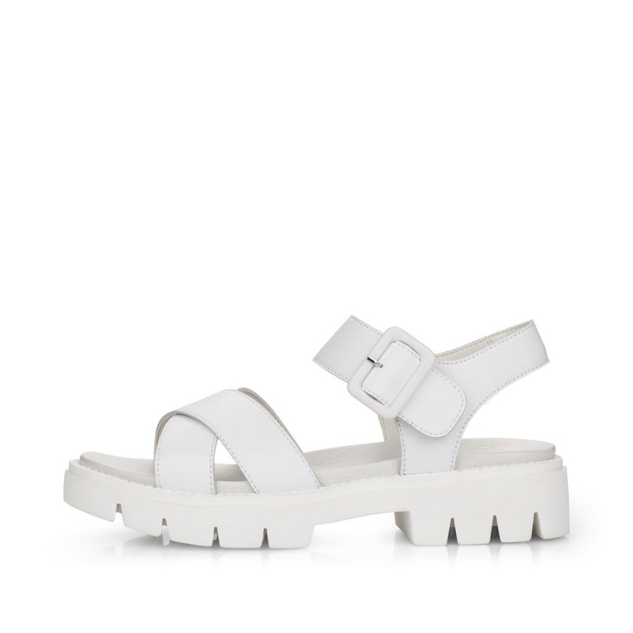 Rieker Valkoiset Remonte D7950 Naisten Sandaalit