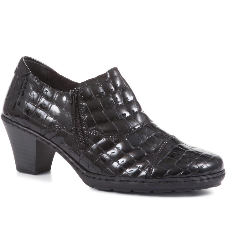 Rieker Musta Patentoitu Kevyt Housukenkä