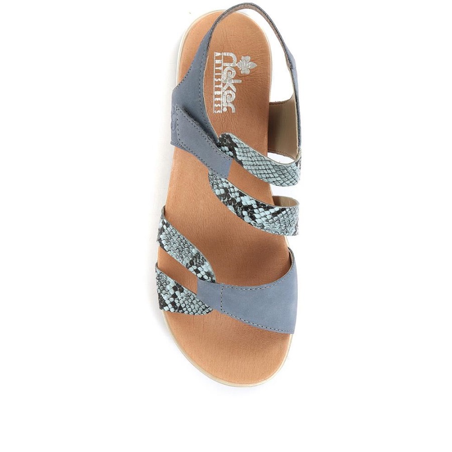 Rieker Siniset Olkaimet Tasaiset Sandaalit