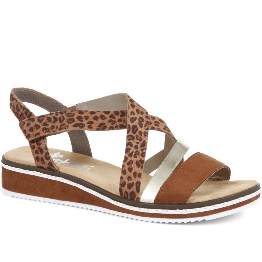 Rieker Flat Slingback Sandaalit Tan Multi