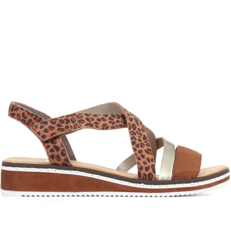 Rieker Flat Slingback Sandaalit Tan Multi