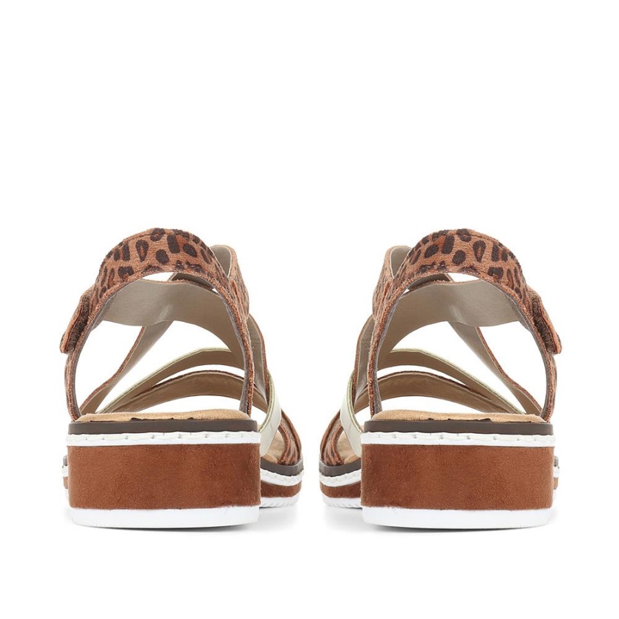 Rieker Flat Slingback Sandaalit Tan Multi
