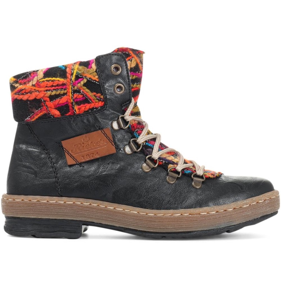 Rieker Suomi Nauhalliset Nilkkurit Mustat