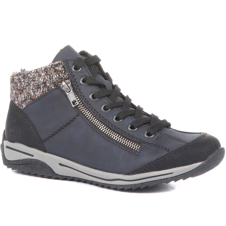 Rieker Suomi Lace Up Ankle Boot Navy