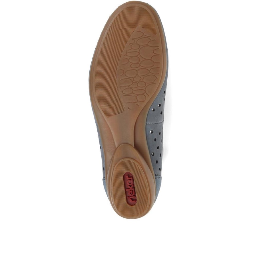 Rieker Slip-on Balettipumput Denim