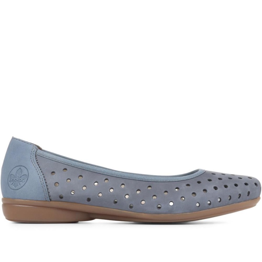 Rieker Slip-on Balettipumput Denim