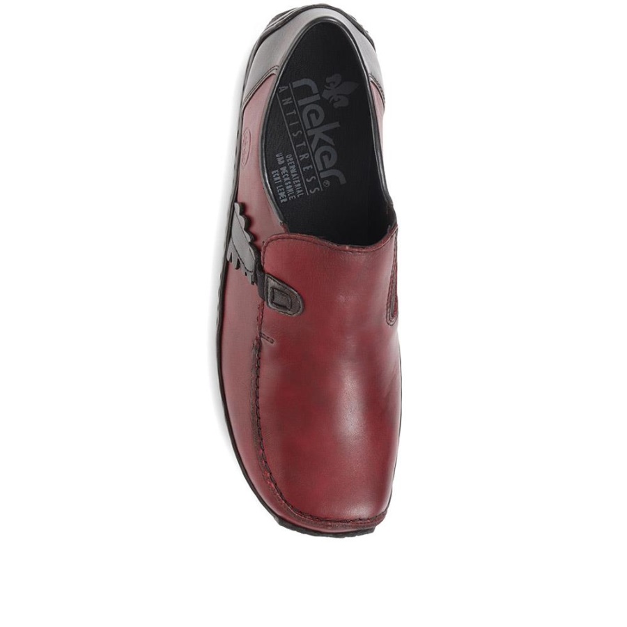 Rieker Suomi Slip-on Shoes Burgundy