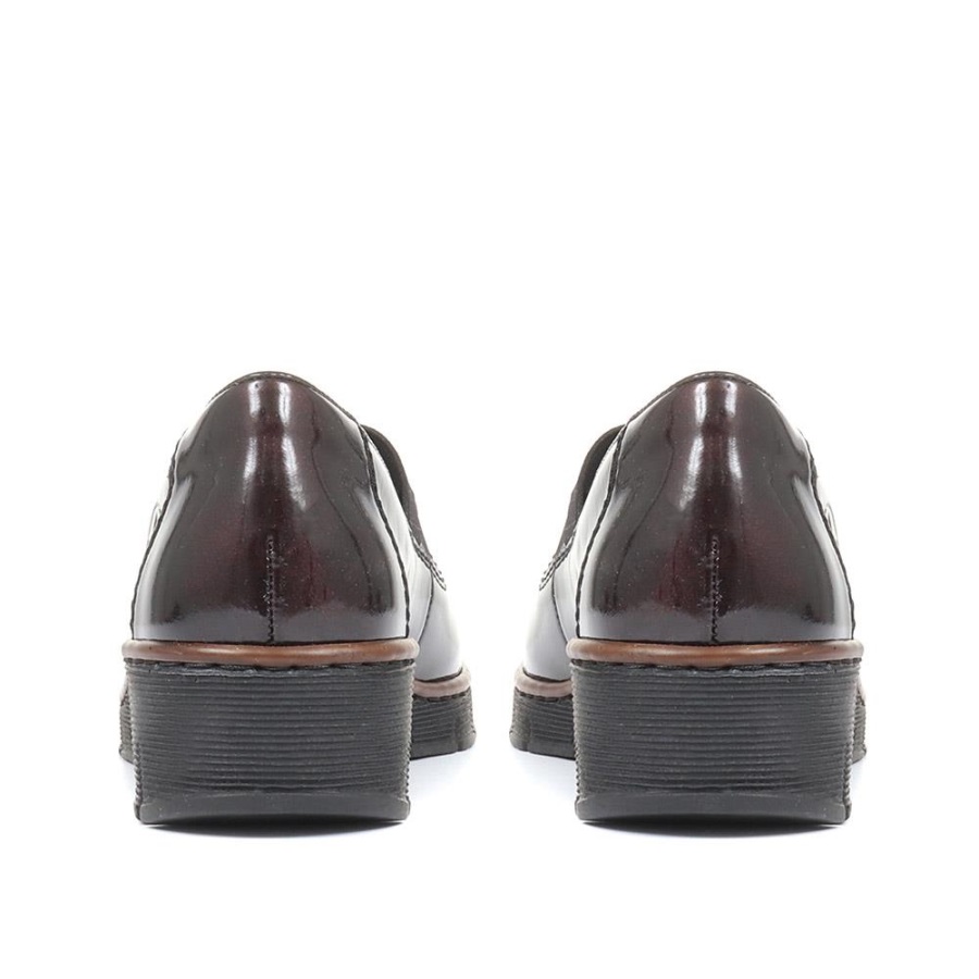 Rieker Slip-on Kiilakengät Viininpunainen Patentti