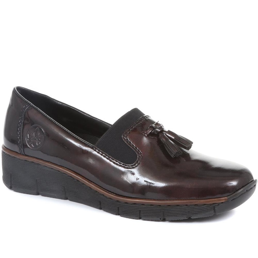 Rieker Slip-on Kiilakengät Viininpunainen Patentti