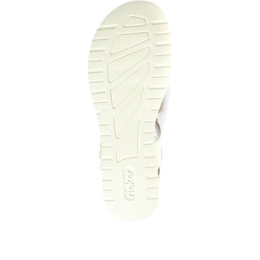 Rieker Strappy Flat Sandaalit Valkoinen Multi